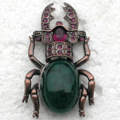 12pcs/lot Wholesale Fashion Brooch Rhinestone Beetles Pin brooches Jewelry gift C102013