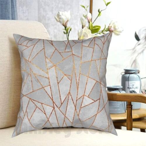 Shattered Concrete Pillow Case Printed Home Soft DIY Pillow cover Graphic Abstract Geometric Geometric Lines Pattern Mosaic