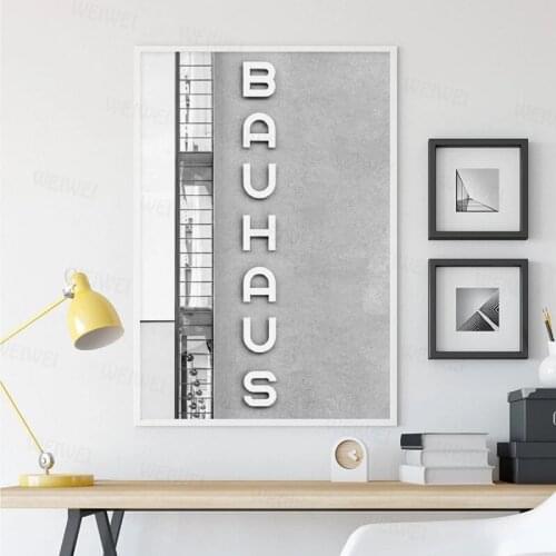 Weiwei Architecture Black White Poster Bauhaus Building Photography Painting Canvas Prints Living Room Wall Art Decor
