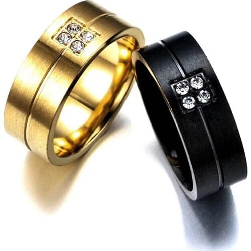 8MM Business Ring For Men Party Accessory Classic Stainless Steel Wedding Band Casual Sport Jewelry