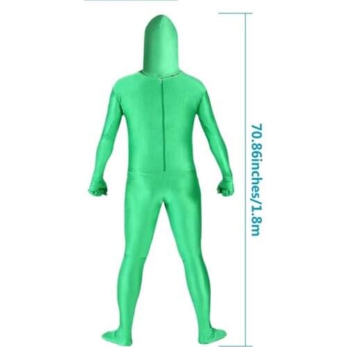 Photography Green Full Bodysuit Stretchy Green Screen Suit for Invisible Effect