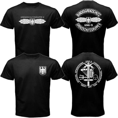 GSG 9 Police German Counter Terrorism Special Operations Unit T shirt Men two sides cotton casual gift tee USA Size
