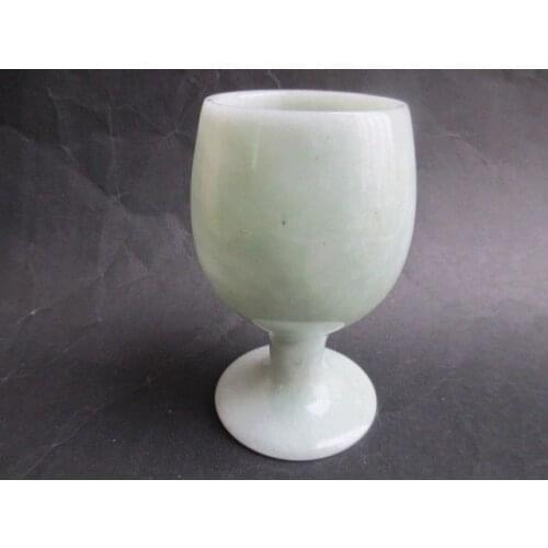Exquisite White Chinese handwork Jade cup