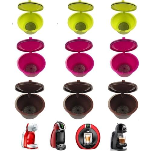 3pcs/set use 150 times Dolce Gusto Coffee Capsule Plastic Capsule Reusable Compatible Nescafe Dolce Gusto refill