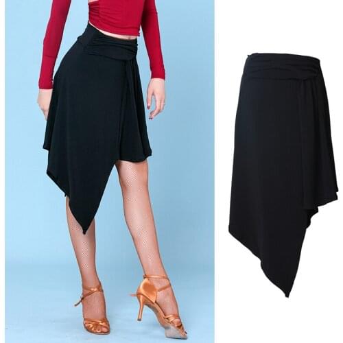 Adult Latin Dance Costumes New Style Drawstring Skirt Irregular Dance Skirt National Standard Dance Skirt Latin Dancewear DN9591