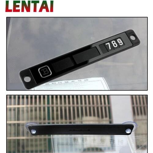 LENTAI For Jeep renegade wrangler grand cherokee Volvo xc90 s60 xc60 MG 1Set Black Car parking card with phone number Stickers