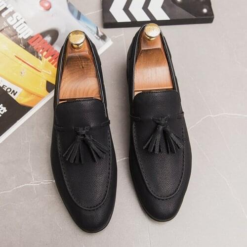 Fashion Tassel Loafers Gentleman Fashion Men Business Driving Shoes Quality Loafer Shoes For Men Leather Shoes Luxury Casual