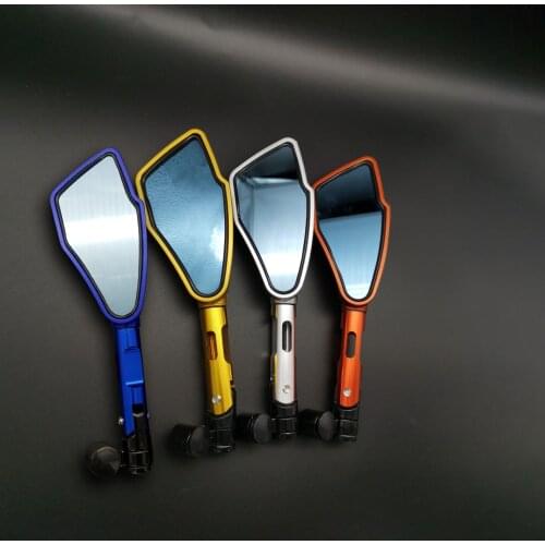 Motorcycle scooter electric car CNC modified rearview mirror For Yamaha Honda sports car mirror aluminum alloy inverted mirror