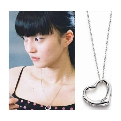 N200 free shipping Fashion simple silver plated peach heart necklace jewelry accessories wholesale for women gift