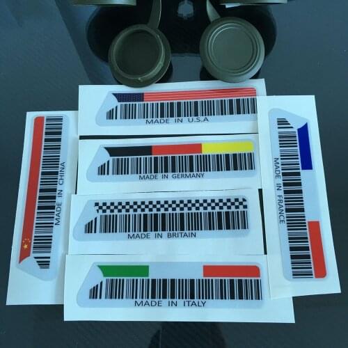 Fun Creative National Flag Bar Code Sticker Automobile Motorcycle Waterproof Reflective 15cmx3.5cm