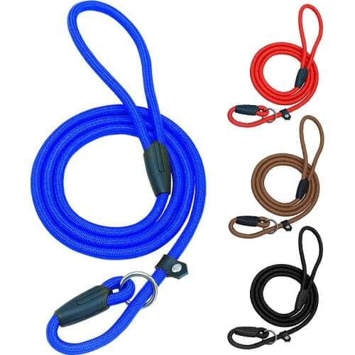P Chain Dogs Lead Pets Nylon Rope Dog Training Leash Adjustable Cats Neck Belt Traction Rope Large Dog Outdoor Training Collar