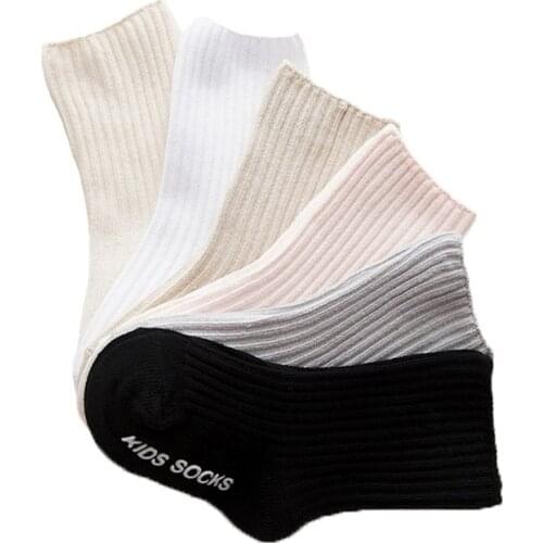 Socks for Newborn Girls Solid Cotton Childrens Socks White Autumn Winter Toddlers Infant Baby Socks Cheap Stuff