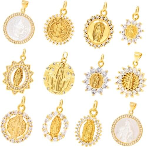 New Temperament Religious Virgin Mary Accessories INS Europe And America Fashion Love Oval Pendant 2021
