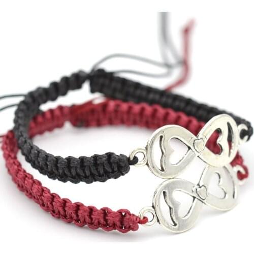 New Fashion Jewelry Infinite Heart Charm Bracelet Factory Price For Woman Jewelry Wholesale Wristband Bracelet Men Pulseira