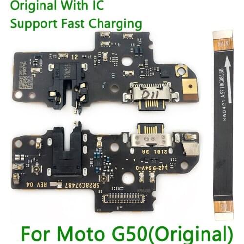 Original New USB Charging Port Connector Flex Cable For Moto G50 Connector De Carga Dock Flex With Mainboard Flex