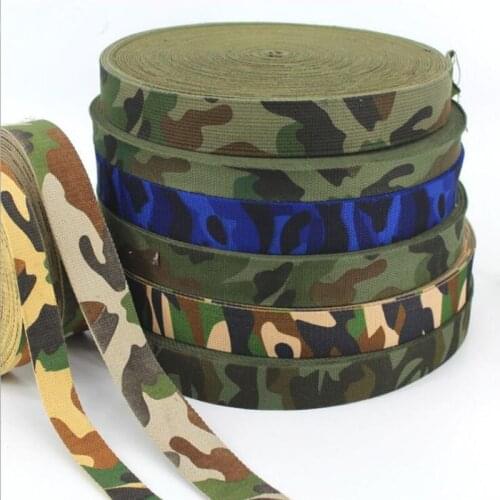Various width thick printing camouflage canvas polyester-cotton cotton webbing belt accessories