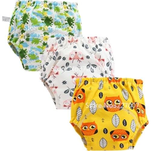 Cute Baby Cotton Training Pants Panties Waterproof Cloth Diapers Reusable Toolder Nappies Diaper Baby Underwear Washable Winter