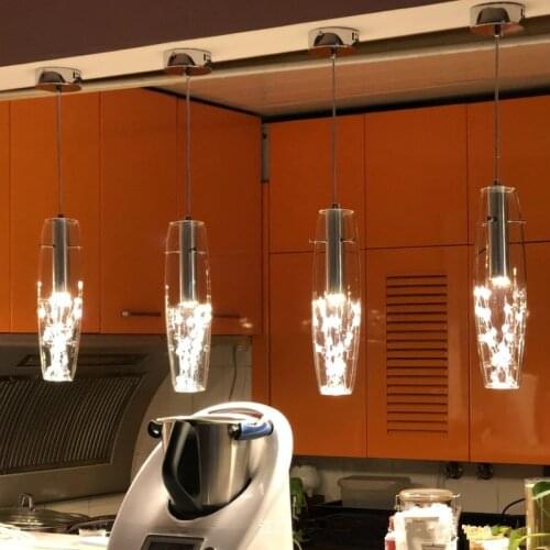 Modern Glass Led Pendant Lights Restaurant Kitchen Lamp Bar Coffee shop Hanglamp Nordic Luminaria Indoor Pendant Lamp Fixtures