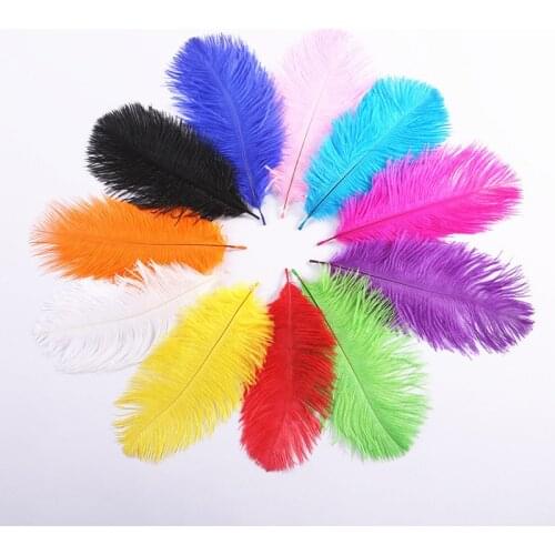Ostrich Feathers 15-20cm Beautiful Ostrich Plume For DIY Jewelry Craft Making Wedding Party Decor Accessories Cheap Feather 10pc