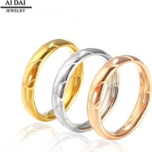 Titanium steel 18K striped ring female Japanese and Korean fashion wave retro lightweight net red same ring tail ring fine ring