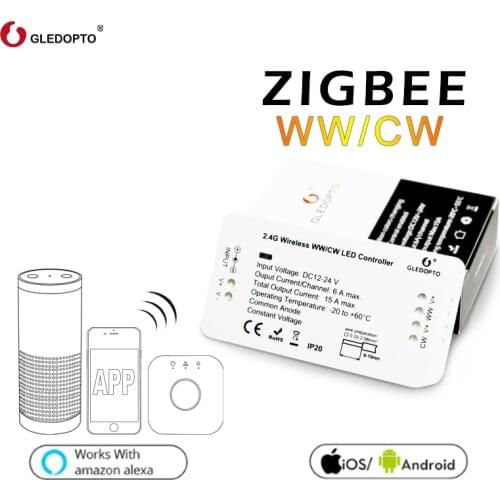 ZIGBEE bridge Led Controller ww/cw dimmer strip Controller DC12/24V zll standard led