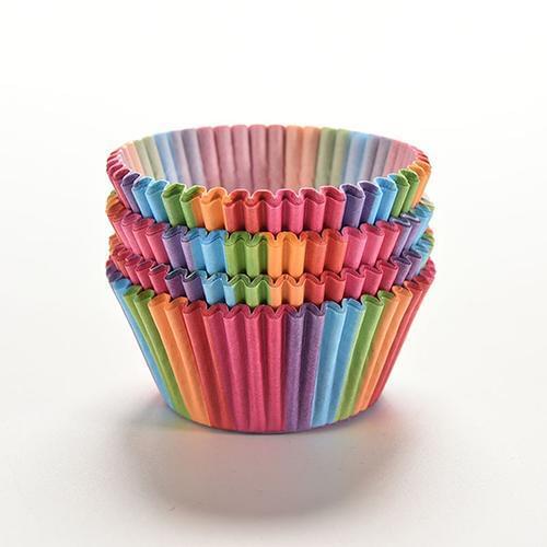 100Pcs Colorful Rainbow Cake Cupcake Liner Baking Muffin Paper Cupcake Cups Muffin Dessert Holder Case Cake Decorating Tools