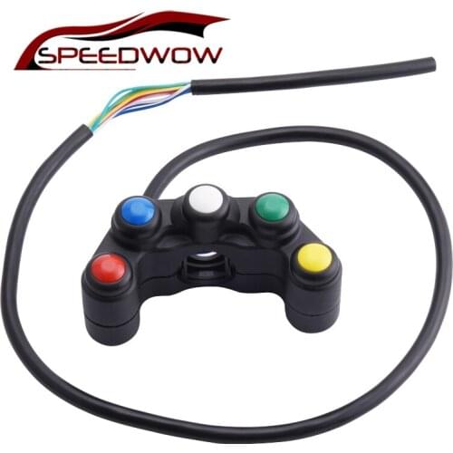 12V Motorcycle Switches Handlebar Controller Switch Fog Lights Horn Scooter Handlebar Mount Signal Lamp ON-OFF Button Switch
