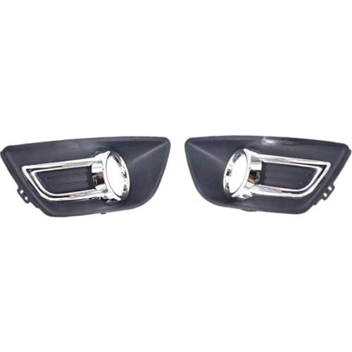 2 Pcs Car Front Fog Lights Cover Fog Lamp Hood Frame Fog Lamps Shade for Citroen C4 2008 2009 2010 2011 Right & Left