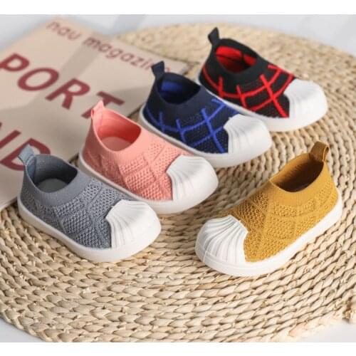 2020 New Kids Shoes Antislip Baby Sneaker Girls Boys Toddler Shoes Soft Bottom Children Casual Flat Sports Shoes Breathable Mesh