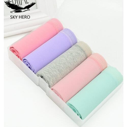 5pcs/lot Woman Panties Underwear Shorts Women Fashion Cotton Briefs for Ladies Soft Fashion Underpants