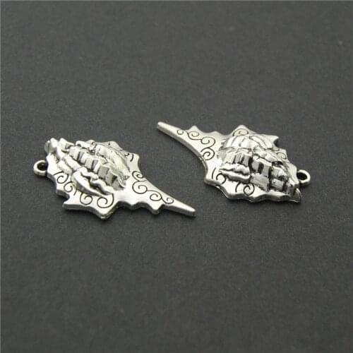 5pcs Silver Color Ocean Conch charm Pendant Charms Pendants for Jewelry Making DIY Handmade Craft A2231