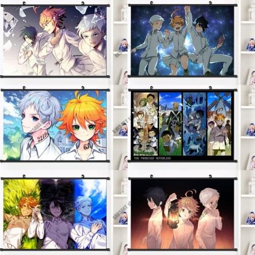 5D DIY Diamond Painting Anime The Promised Neverland Embroidery Full Round Cross Stitch Kits Diamond Mosaic Home Decor Gift