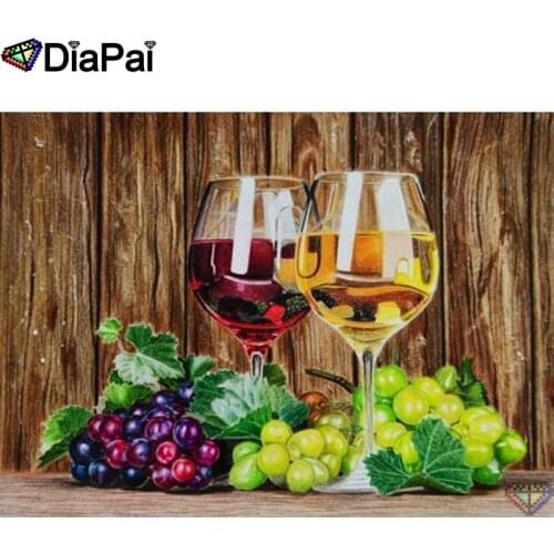 DIAPAI 5D DIY Diamond Painting 100% Full Square/Round Drill "Wine glass" Diamond Embroidery Cross Stitch 3D Decor A22809