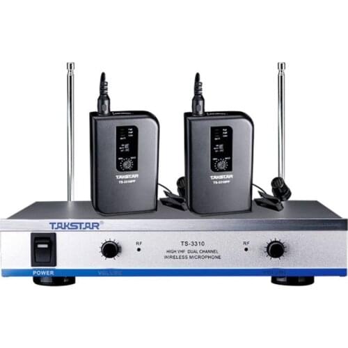 TAKSTAR TS-3310 Hand-held or collar clip or headset VHF 220-270MHz VHF wireless microphone for in performance show and on stage