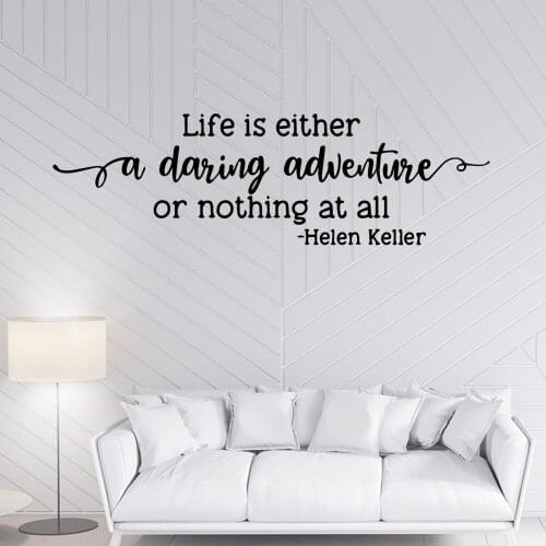 Quote Helen Keller Vinyl Wall Sticker Decor For Living Room Kids Room Decoration Removable Wall Art Decal Srickers Murals
