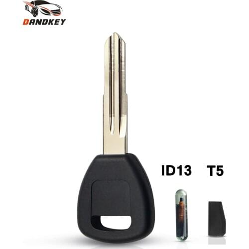 Dandkey Transponder Key Chip Key Shell Uncut Blank Case With ID13 T5 Chip For HONDA Accord Civic Insight Odyssey Prelude S2000