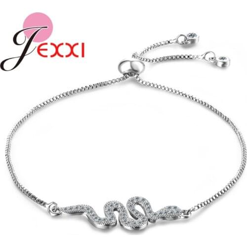 Women Tennis Bracelet Cubic Zircon Goldfish Tail Bracelet Femme 925 Sterling Silver Jewelry Accessories Bracelets Adjustable