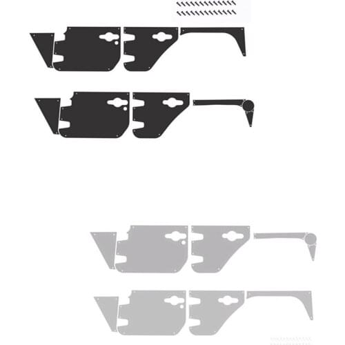 FBIL-Metal Door Decoration Guard Sheet Anti-Skid Plate for 1/10 RC Crawler Axial SCX10 III AXI03007 Upgrade Parts