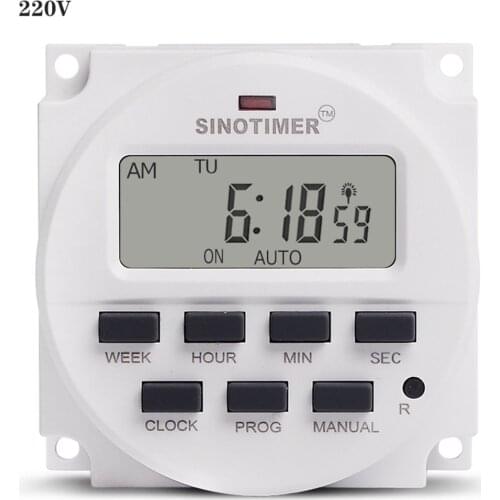 1 Second Interval 5V 12V 110V 220V Power Supply 7 Days Weekly Programmable Digital Electronic Lighting Daily Timer Switch