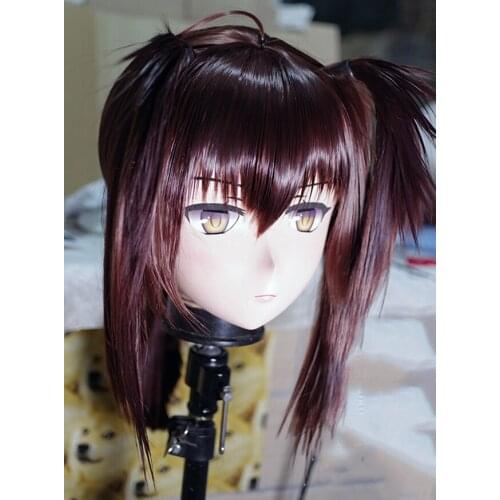 KM112) Handmade Female Resin Crossdress Pretty Girl 3/4 Head Lolita Doll Mask Japanese Anime Cosplay Kigurumi Mask Crossdresser