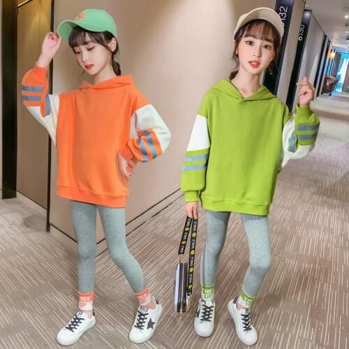 Girls Fall Outfit Set 2021 Autumn New Fashion Long-sleeve T-shirt + Legging Pants Girls Clothes 10 12 Years Teenage Clothing