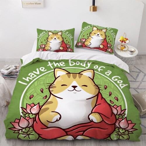 3D Comforter Shell Duvet Quilt Cover Bedding Set Queen King Full Double Single Size Cartoon Design Home Textile