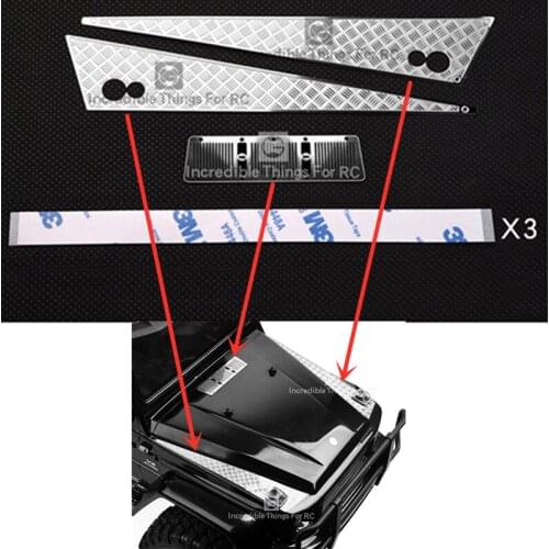 GRC Hood Skid Plate Stainless Steel Decorative Sheet For TRX6 G63 TRX4 G500 # G160A