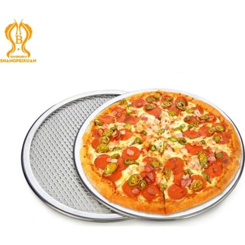 New High Quality 6 to 22 inch Seamless Aluminum Mesh Pizza Pan Baking Screen Round Metal Pizza Tool Oven Accessories Bake Ware