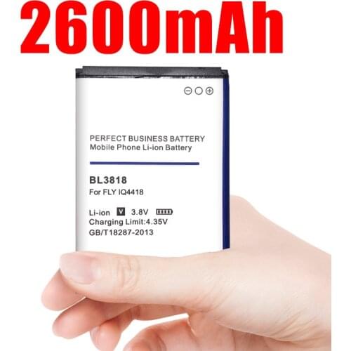 New 2600mAh BL3818 Li-ion Phone Battery for FLY IQ4418 battery