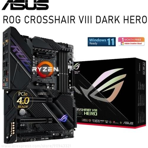 Asus ROG CROSSHAIR VIII DARK HERO X570 Motherboard PCI-E 4.0 DDR4 128GB SATA 2 PCI-E X16 ATX USB 3.2 Motherboard Placa-mãe New