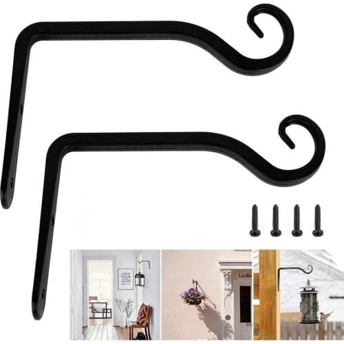 6inch Wall-mounted Shelf Home Decor Bracket Planter Lantern Balcony Living Room Wall Hook Hanging Clothes Wrought Iron Basket