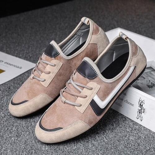 New Fashion 2021 Men‘s Trend Soft Suede Patchwork Mix Casual Driving Gommino Shoes Flats Sport Walking Sneakers Zapatos Hombre
