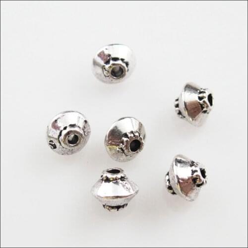 New 100Pcs Tibetan Silver Color Tiny Cone Spacer Beads Charms 5mm