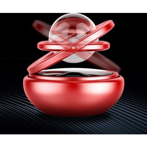 Aluminum Alloy Solar Power Air Freshener Interstellar Suspension Double Ring Car Aromatherapy Fascinating Maglev Aroma Diffuser